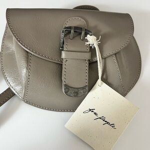 Free People Tan Leather Crossbody Bag